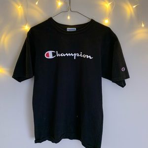 Essentially Black Champion T-Shirt !! 🖤